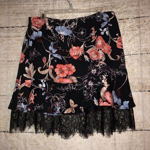 Who What Where Floral Skirt